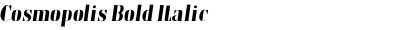 Cosmopolis Bold Italic